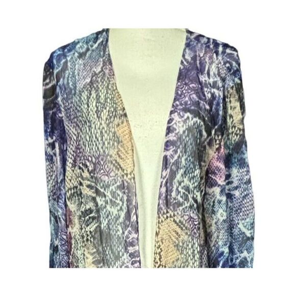 New Monif C Swimsuit w/Cover Up Plus Size 1X Havana Bandage Purple Snake Print - Picture 10 of 16